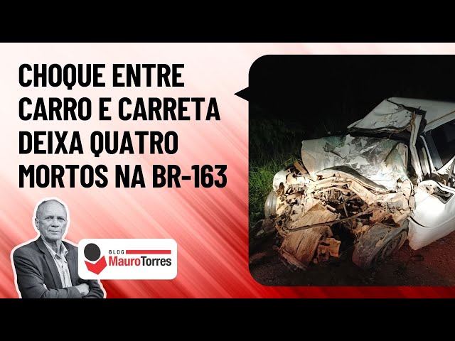 Video thumbnail for TRAGÉDIA NA BR-163: COLISÃO FATAL DEIXA QUATRO MORTOS, INCLUINDO UMA CRIANÇA