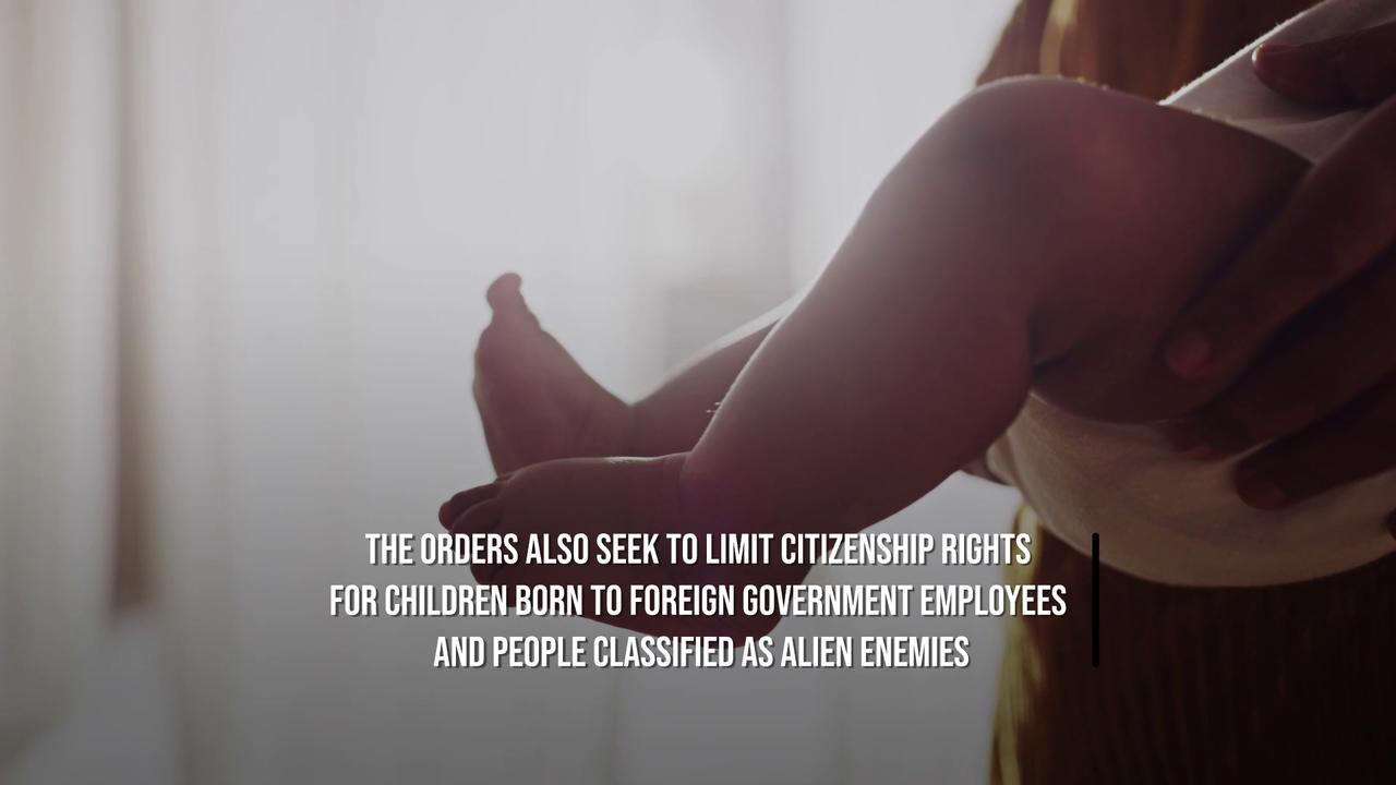 Video thumbnail for Trump Signs New Orders Targeting Birthright Citizenship.