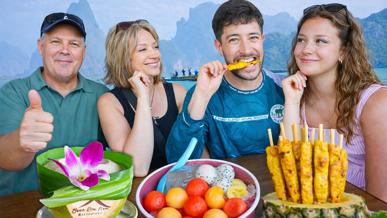 Video thumbnail for I Took My Family to Thailand for Street Food  5 Star Phuket Food Tour!!