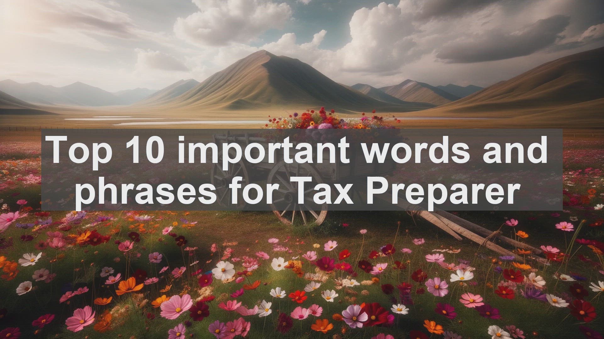 'Video thumbnail for Top 10 important words and phrases for Tax Preparer'