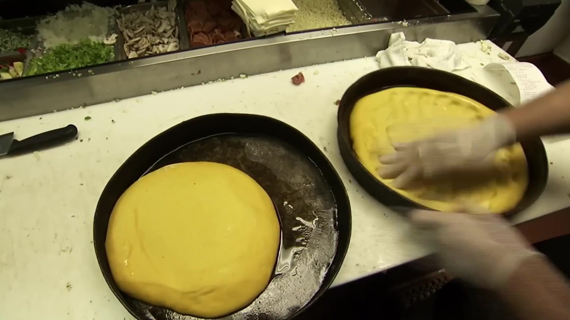 Video thumbnail for The Biggest Pizzas Ever Eaten On Man V Food