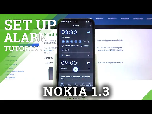 Video thumbnail for How to Set Up Alarm Clock on NOKIA 1.3 – Manage Alerts