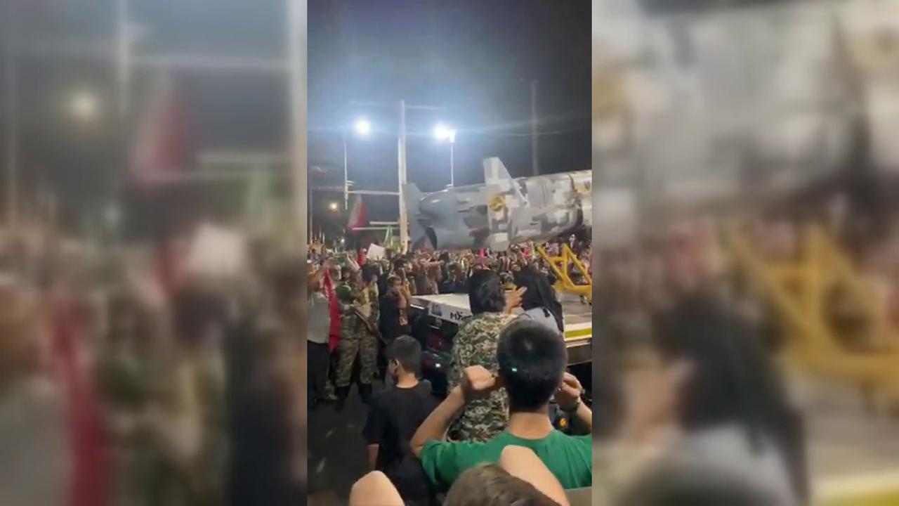 Video thumbnail for Iran: Drone Displayed At Iranian Government Rally.
