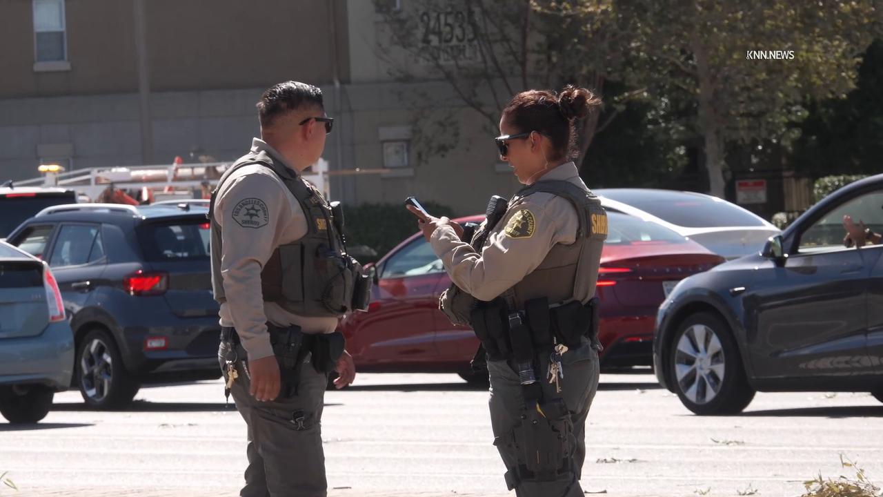 Video thumbnail for US, Los Angeles: Santa Clarita Strong Santa Ana Winds Topple Massive Tree onto Minivan in Traffic Woman Escapes Part 2.
