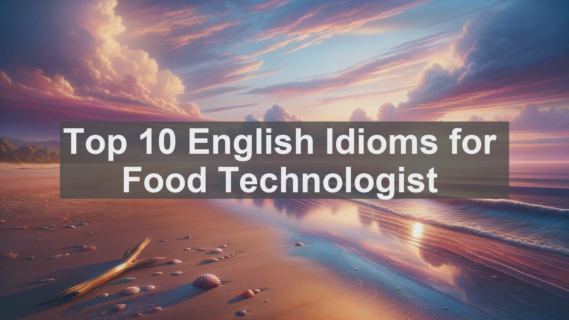 'Video thumbnail for Top 10 English Idioms for Food Technologist'