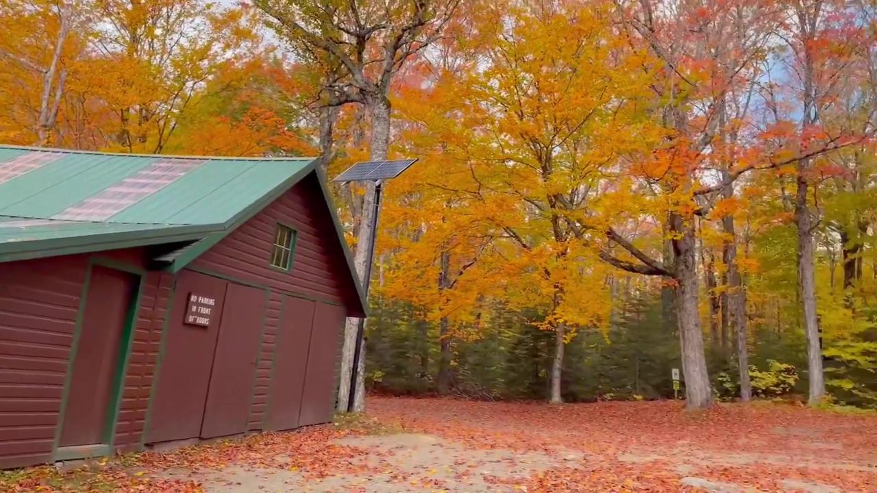 Video thumbnail for US: Fall Foliage Blankets Maine’s Baxter State Park.