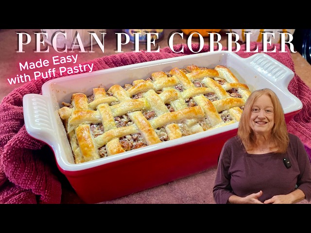 Video thumbnail for PECAN PIE COBBLER | Made Easy with Puff Pastry | Another Fall Baking Recipe