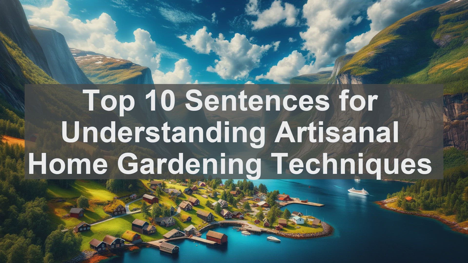 'Video thumbnail for Top 10 Sentences for Understanding Artisanal Home Gardening Techniques'