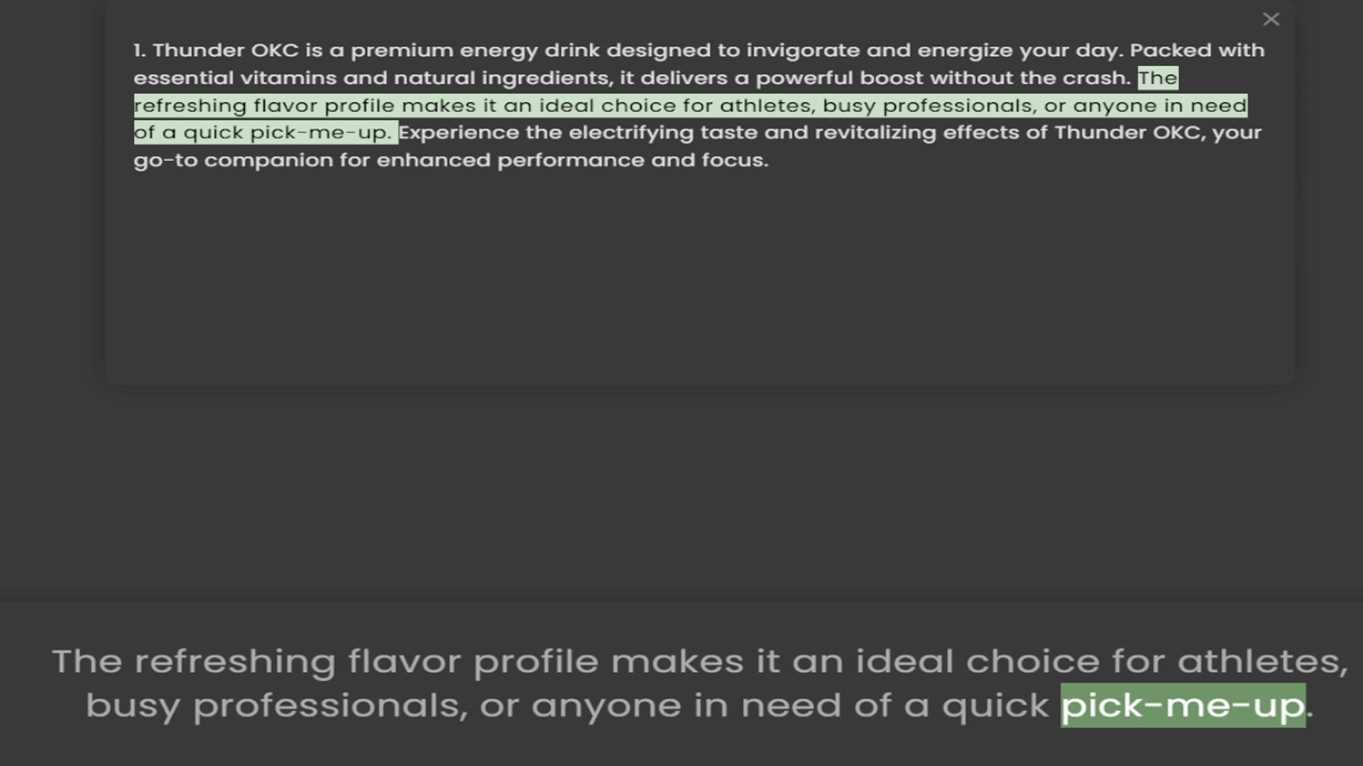 Video thumbnail for 1. Thunder OKC is a premium energy drink designed to invigorate and energize your day. Packed with essential vitamins and natural ingredients, it delivers a powerful boost without the crash. The refreshing flavor profile makes it an ideal