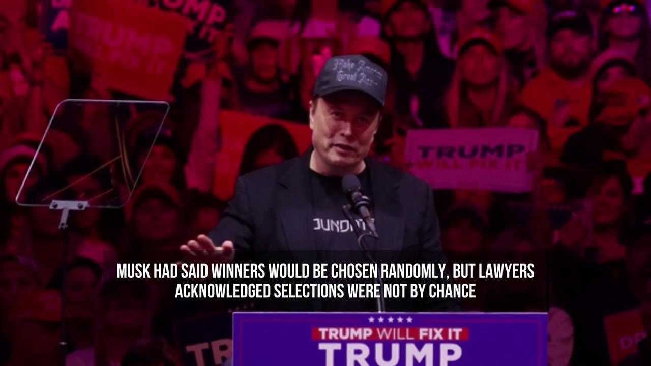 Video thumbnail for Elon Musk Settles Lawsuits Over $1 Million Election Giveaways.