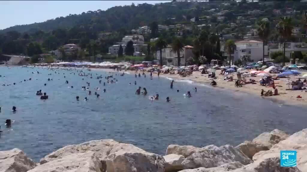 Video thumbnail for Western Europe sets new temperature record as heat waves pummel the region