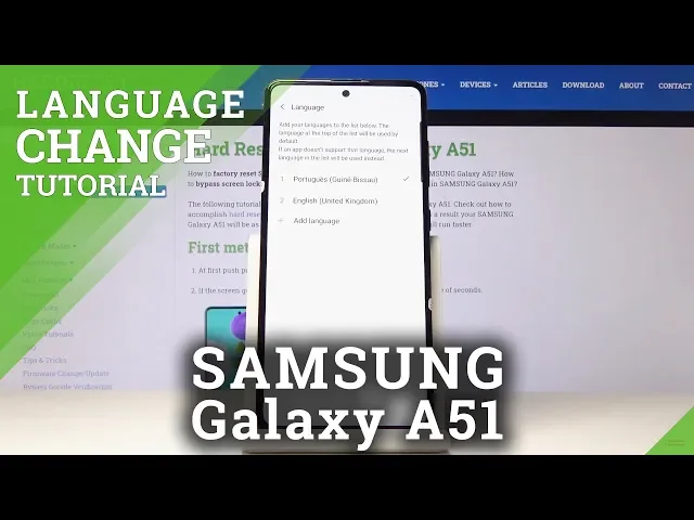 Video thumbnail for How to Change Language in Samsung Galaxy A51 – Device Language