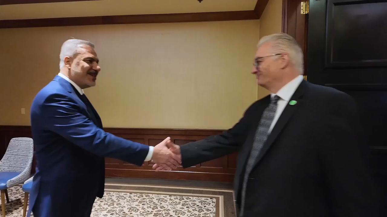Video thumbnail for Canada: Turkish FM Fidan meets AtkinsRealis executives in Toronto.