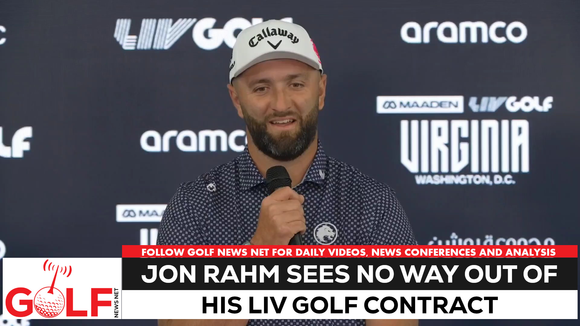 Video thumbnail for Jon Rahm sees no way out of his LIV Golf contract, wants to stay