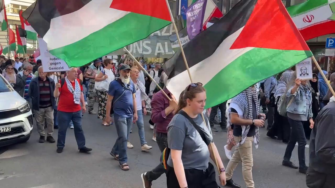 Video thumbnail for Germany: Pro-Palestinian demonstration held in Berlin.