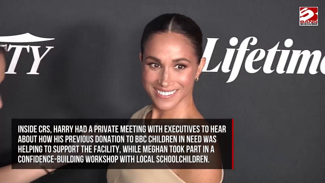 Video thumbnail for Meghan, Duchess of Sussex declares 'It's great to be back'.