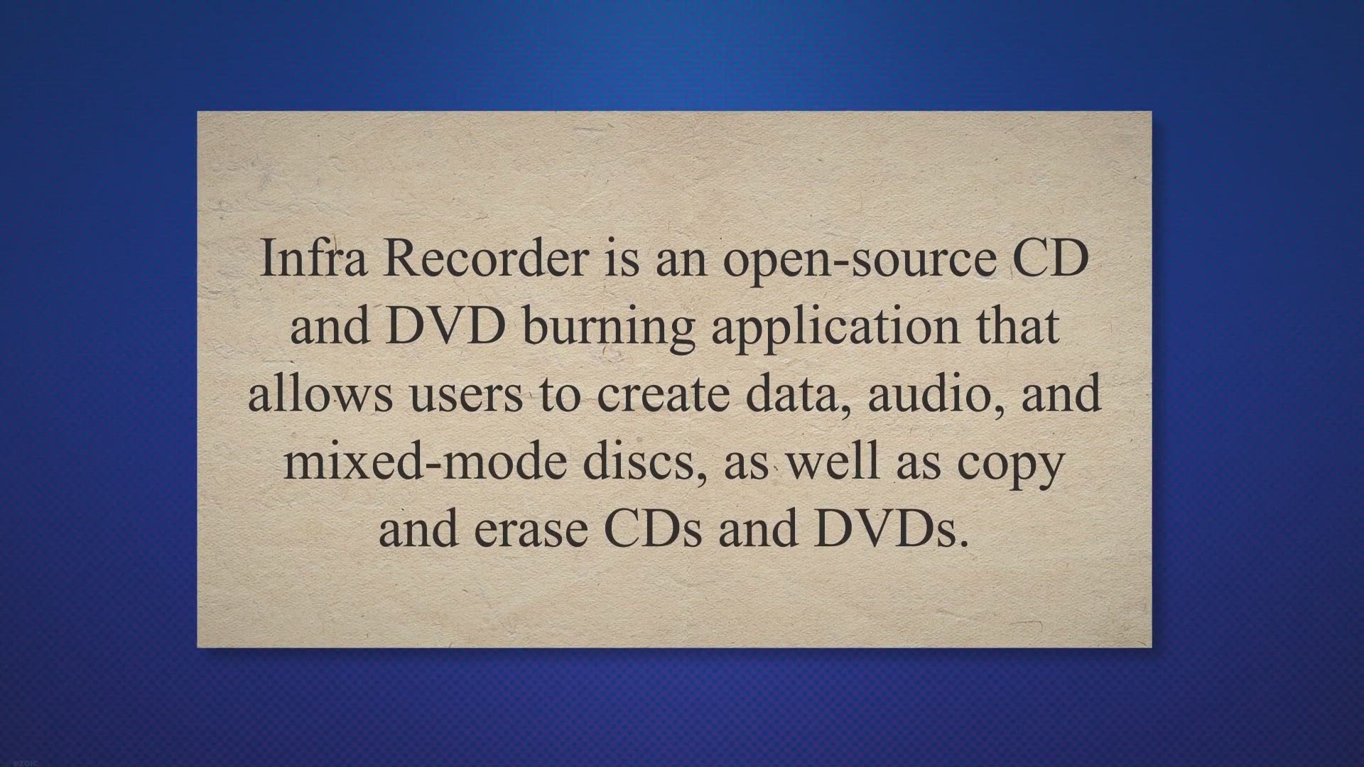 'Video thumbnail for Infra Recorder: A Comprehensive Guide to Free CD/DVD Burning Software'