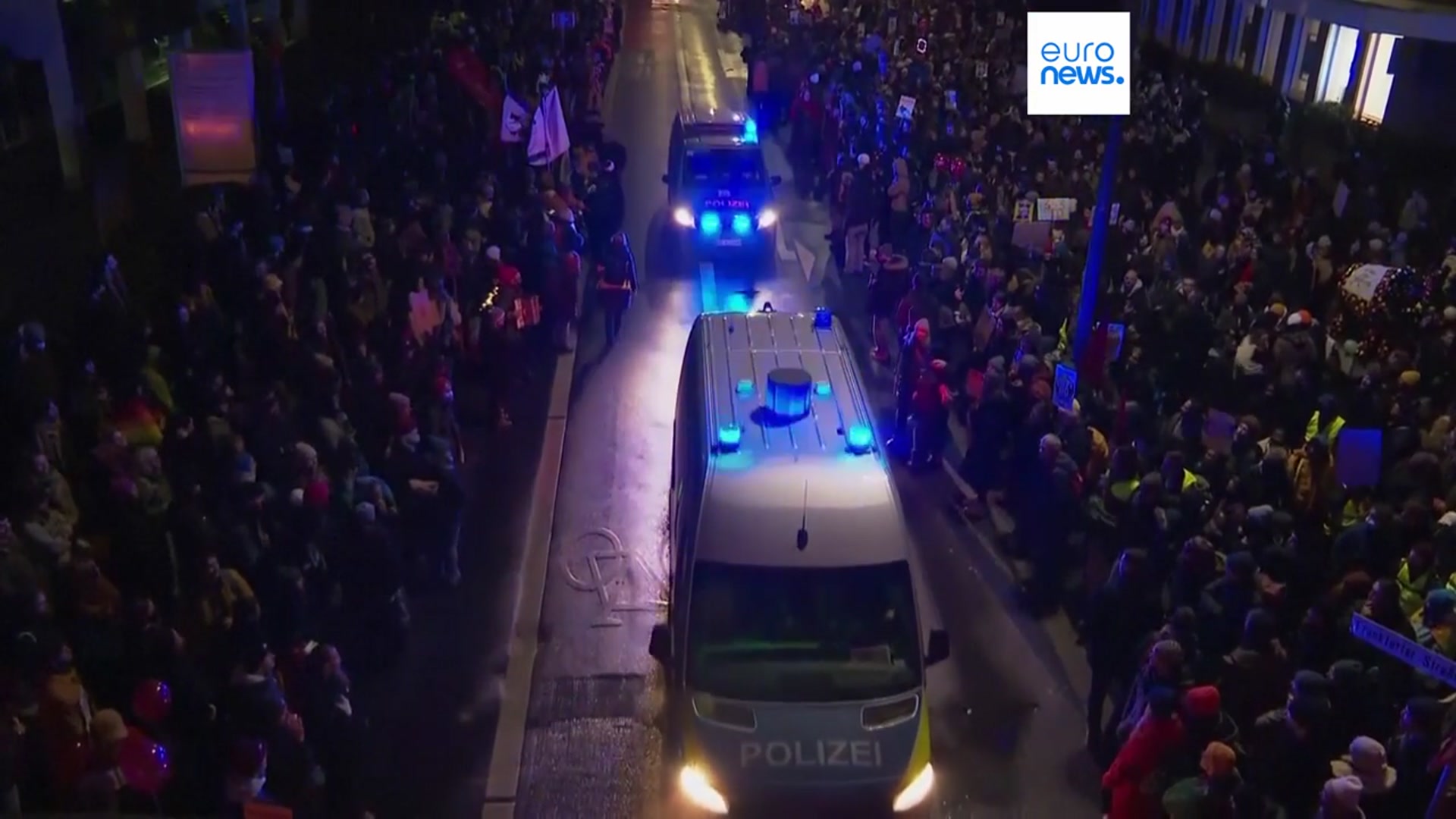 Video thumbnail for Mass protests in the central German town of Giessen against new AfD youth group