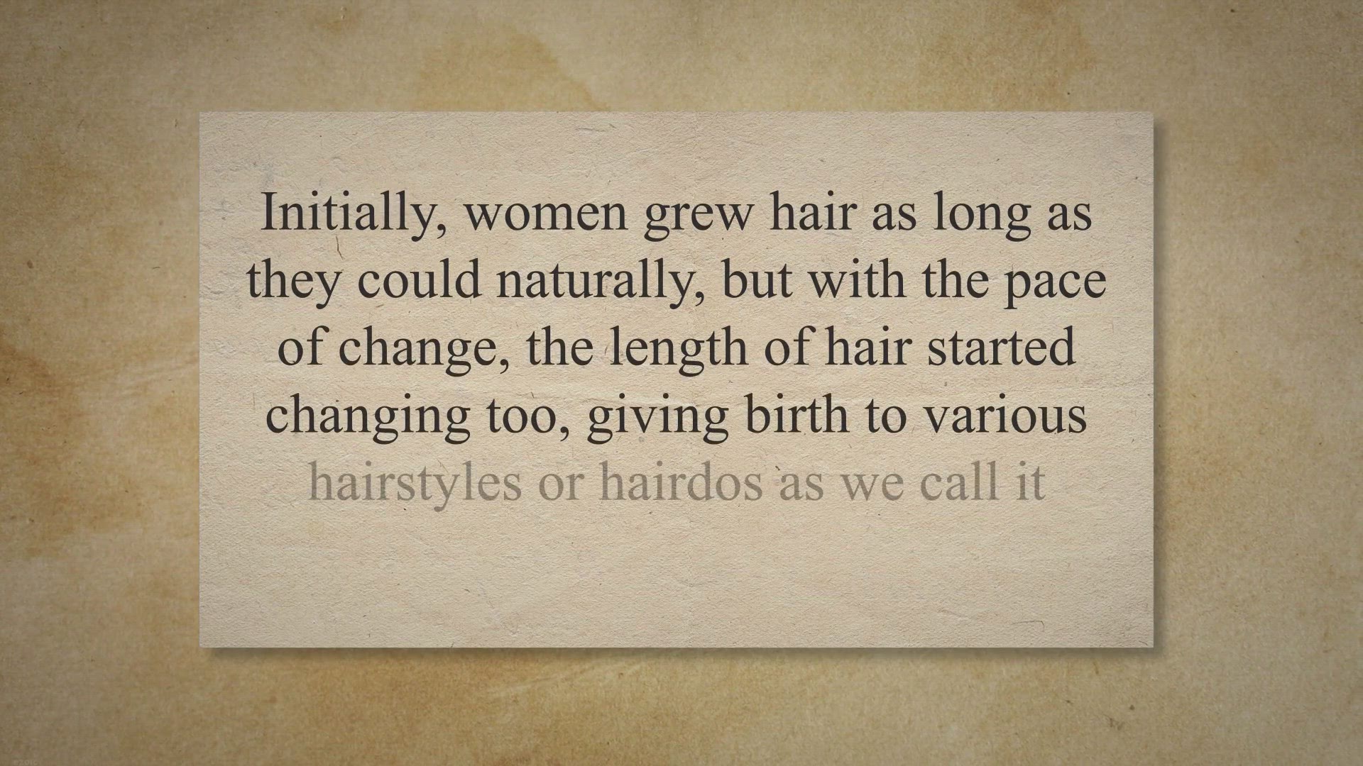 Video thumbnail for History Of Hairstyle: When, How And Where?