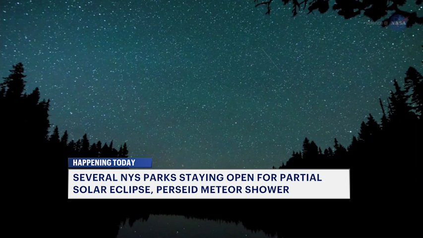 Video thumbnail for Look up, Long Island. Parks to stay open today for partial solar eclipse, meteor shower