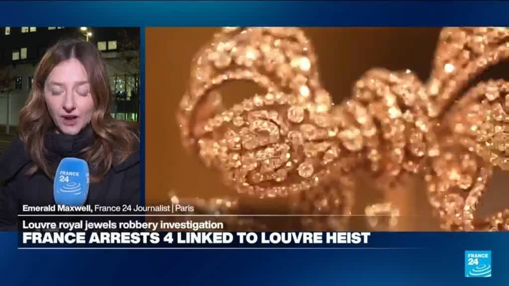 Video thumbnail for Four more arrested in €88 million Louvre jewel heist, Paris prosecutor says