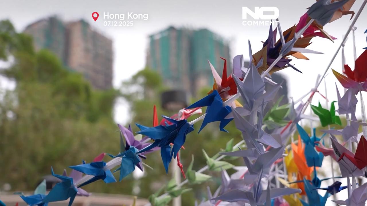 Video thumbnail for Hundreds mourn Hong Kong's deadliest fire victims ahead of elections