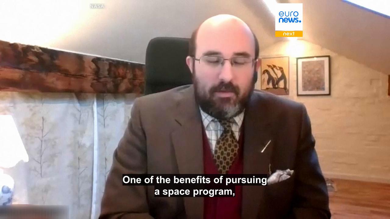 Video thumbnail for NASA rolls out Artemis II rocket for historic Moon mission