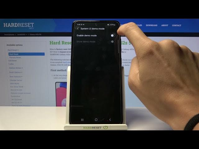 Video thumbnail for How to Run Demo Mode on SAMSUNG Galaxy A52s - Developer Mode