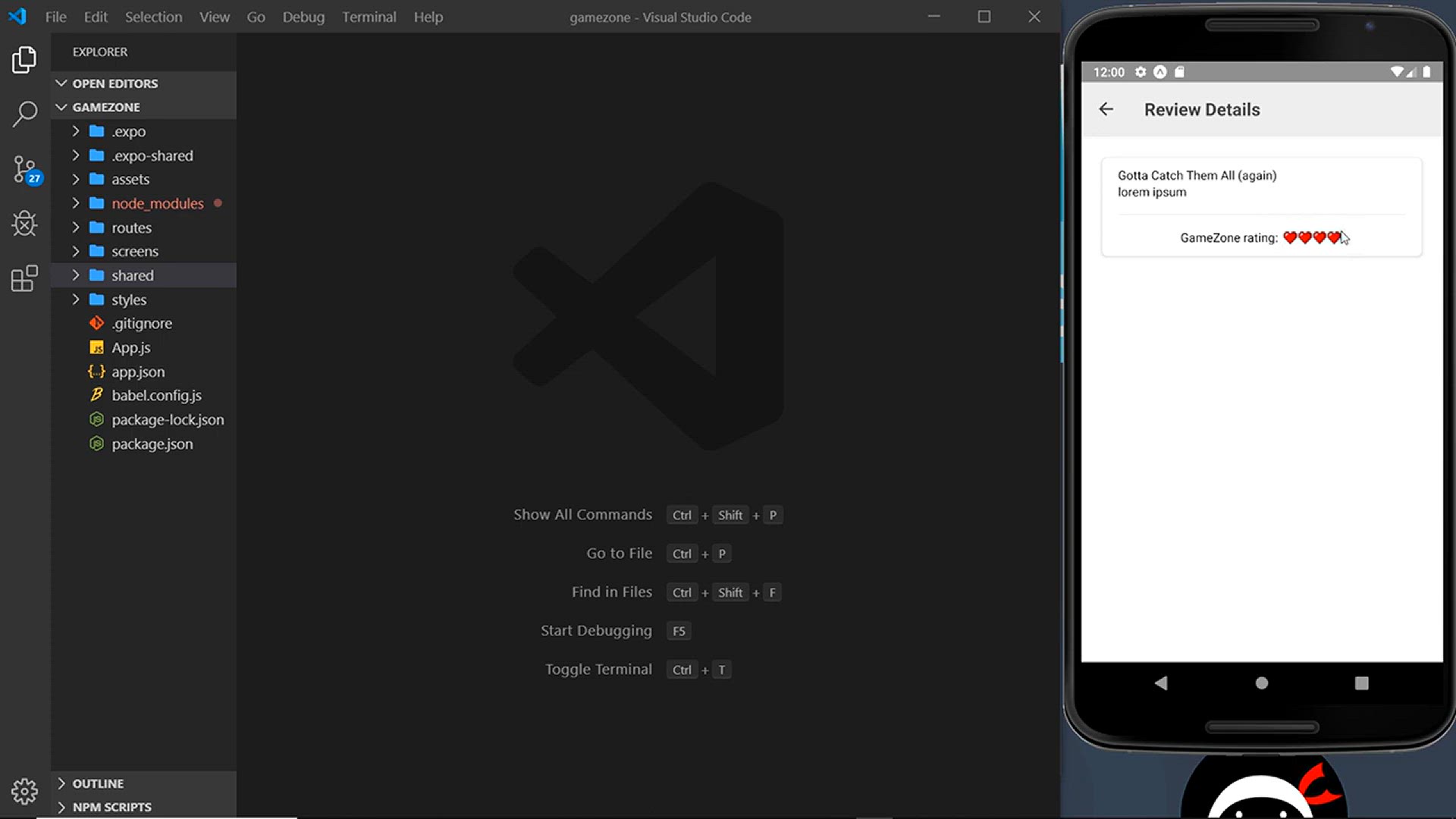 'Video thumbnail for React Native Tutorial  #28 - Background Images'