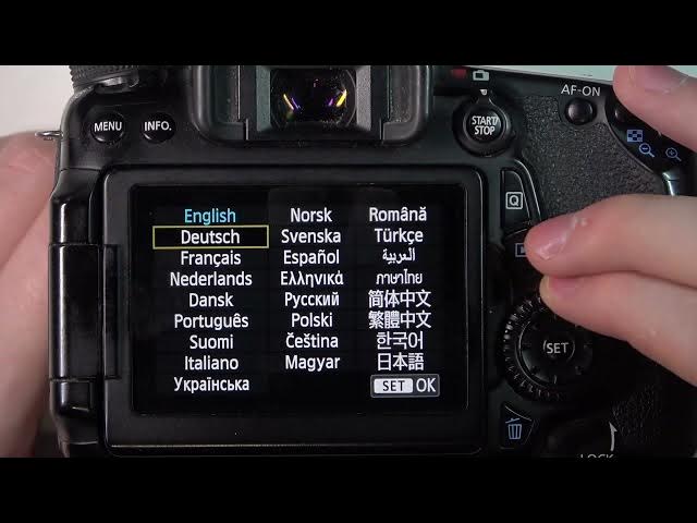 Video thumbnail for How To Change System Language On Canon 70D Camera
