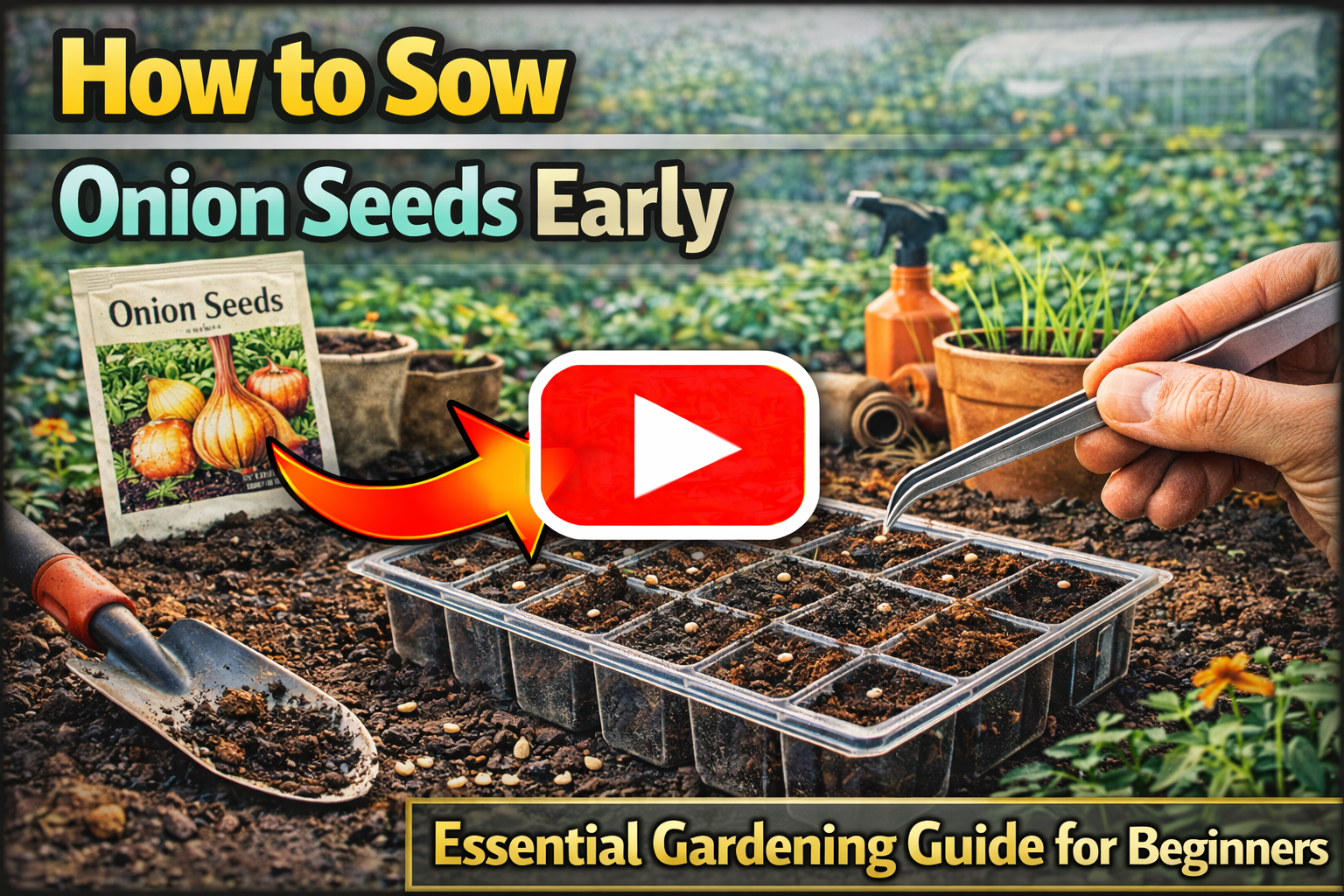 Video thumbnail for How to Sow Onion Seeds Early | Essential Gardening Guide for Beginners