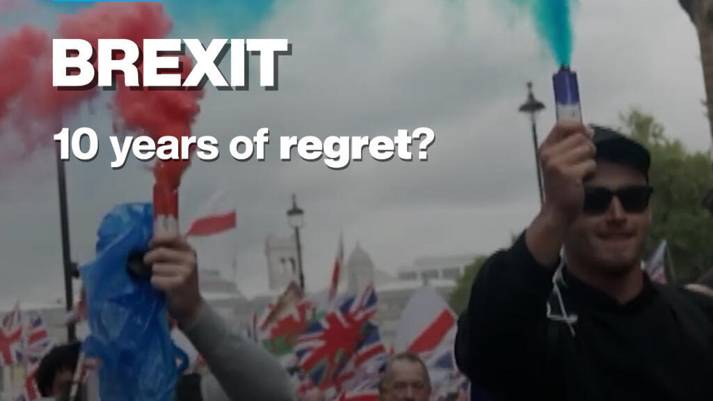 Video thumbnail for Brexit: What has changed for the British, 10 years later?