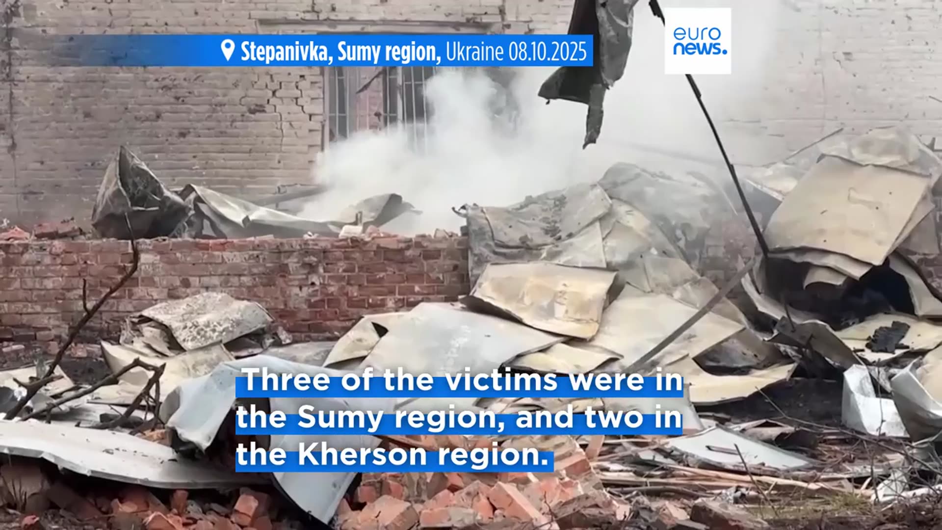 'Video thumbnail for At least five killed in past 24 hours in Russian attacks on Ukraine'