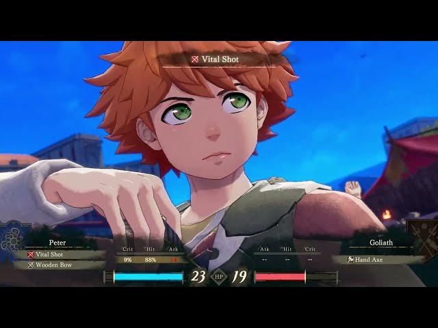 Video thumbnail for Fire Emblem: Fortune's Weave - Part 1 Cai's Path Chapter 3: Battle vs Goliath: Defeat Goliath
