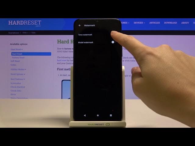 Video thumbnail for How to Add Watermark to Photos in VIVO Y20s – Activate and Disable Watermark
