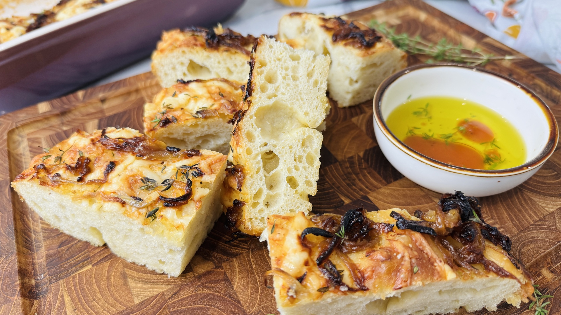 Video thumbnail for Caramelized Onion Focaccia Recipe