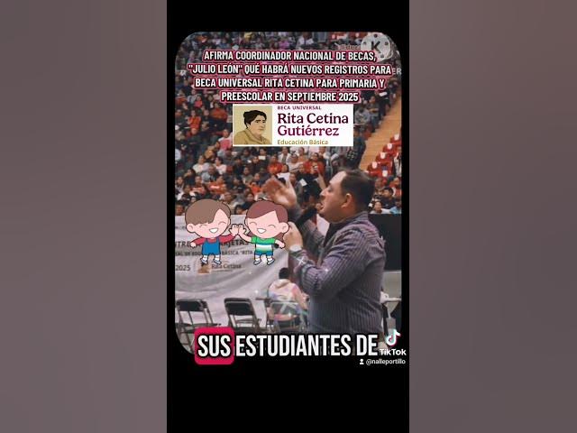 Video thumbnail for Se abre registros a preescolar y primaria a beca universal Rita Cetina #becaritacetina #becas