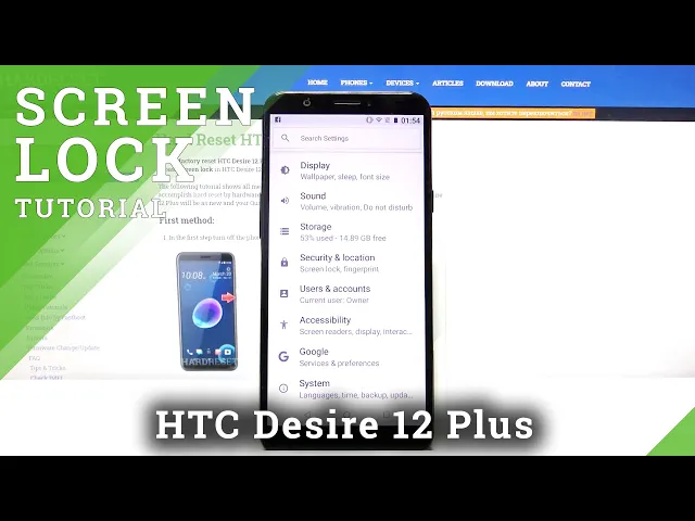 Video thumbnail for How to Set Up Screen Lock in HTC Desire 12 Plus – Change Screen Lock Method