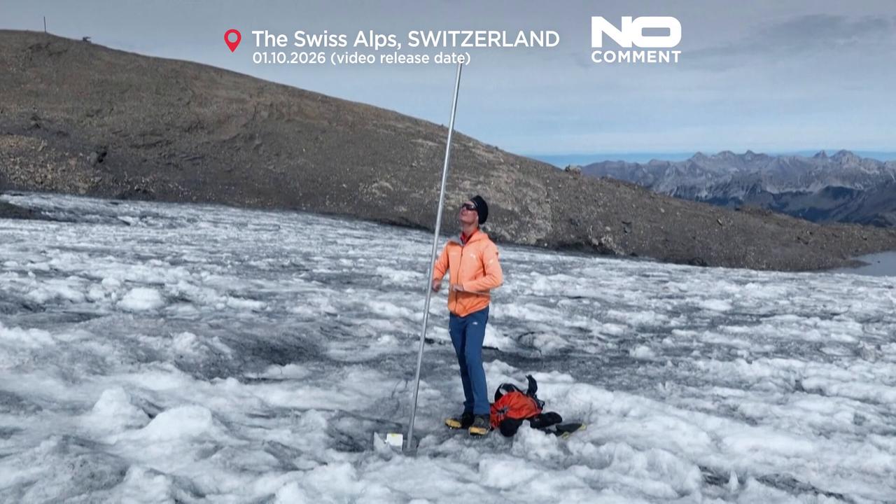 Video thumbnail for Swiss glaciers lose 5.5% of ice in second-largest melt on record