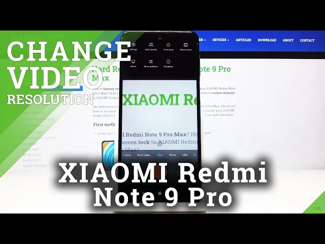 Video thumbnail for How to Change Video Resolution on XIAOMI Redmi Note 9 Pro – Video Quality