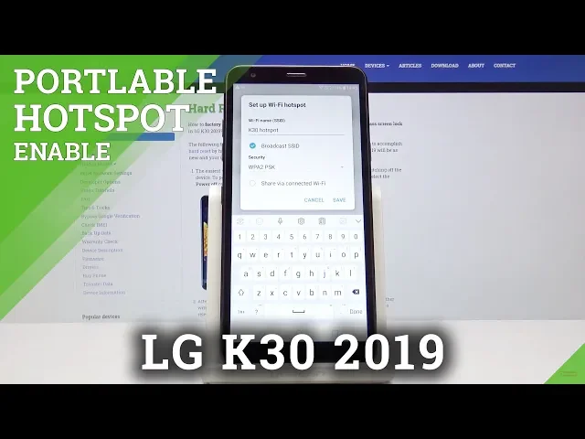 Video thumbnail for How to Activate Portable Hotspot in LG K30 2019 – Wi-Fi Hotspot