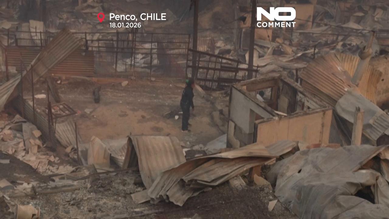 Video thumbnail for Wildfires in Chile kill at least 19, force 50,000 to evacuate