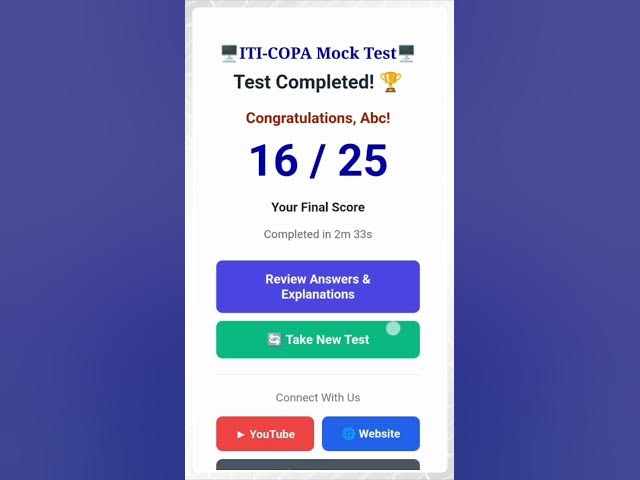 Video thumbnail for 👨‍💻 ITI COPA Mock Test CBT NIMI App An Overview #iticopa #mocktest #cbtexam