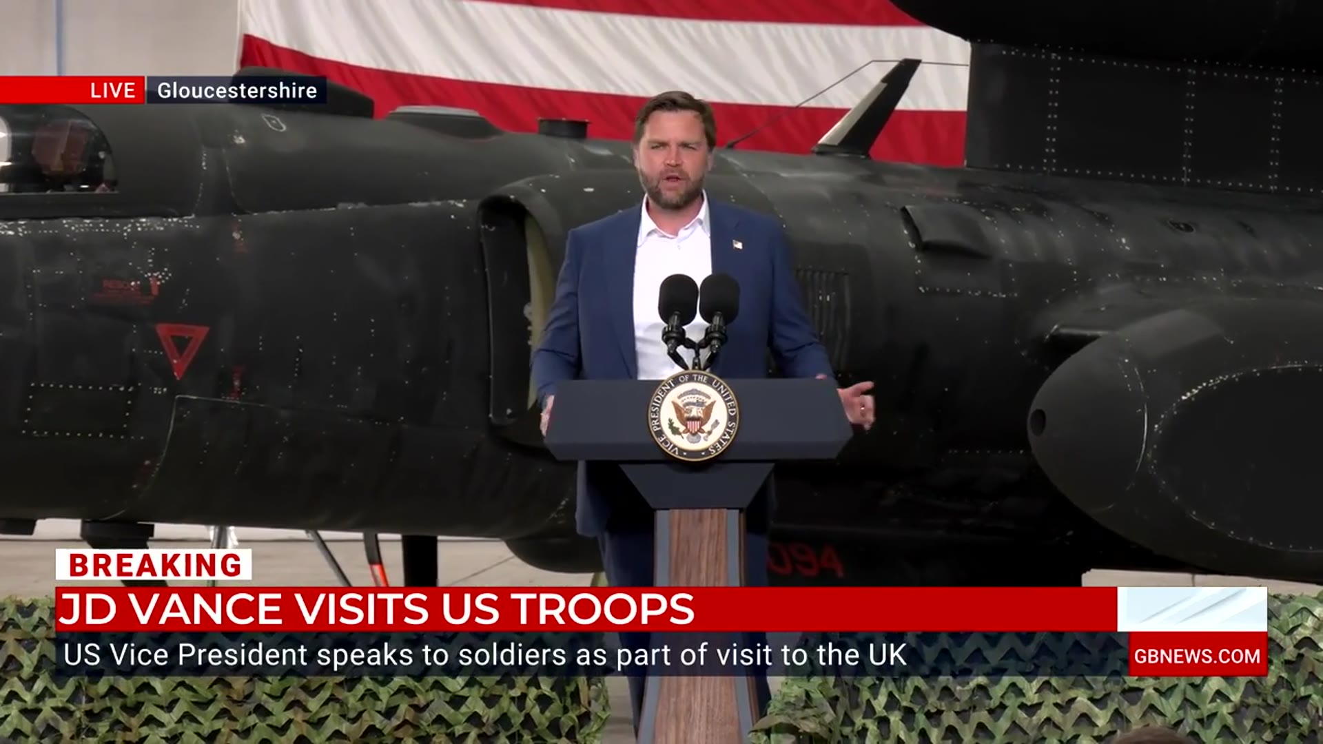 'Video thumbnail for JD Vance outlines UK-US mission for 'peace and prosperity' in Ukraine and Russia as he hails troops'
