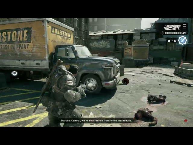 Video thumbnail for Gears of War: E-Day - Act 2 Chapter 2: Amberstone Storage Company Shootout - Elite Drones Intro