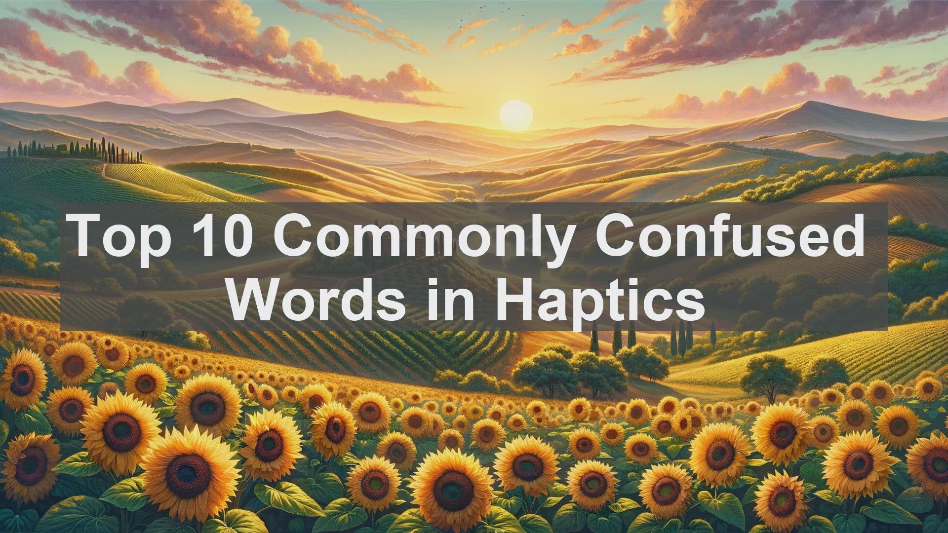 'Video thumbnail for Top 10 Commonly Confused Words in Haptics'
