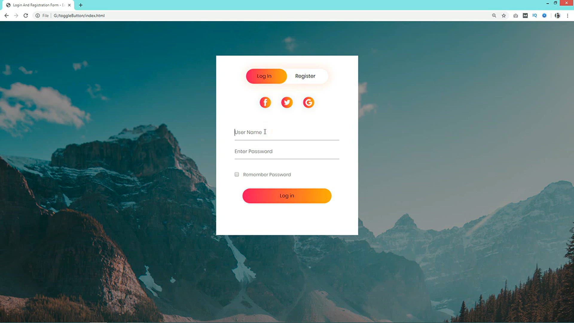 'Video thumbnail for How To Make Login & Registration Form Using HTML And CSS Step By Step'