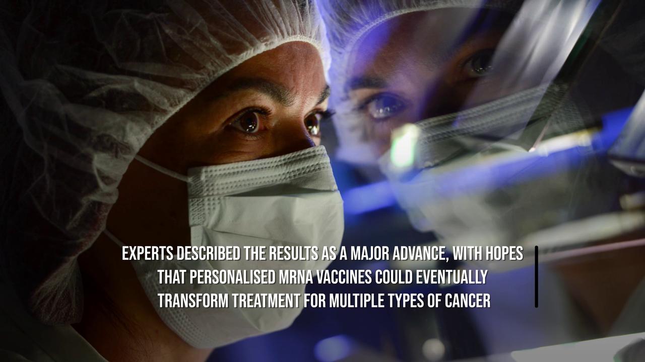 Video thumbnail for Moderna And Merck Cancer Vaccine Breakthrough Raises Hopes For Wider Treatments.