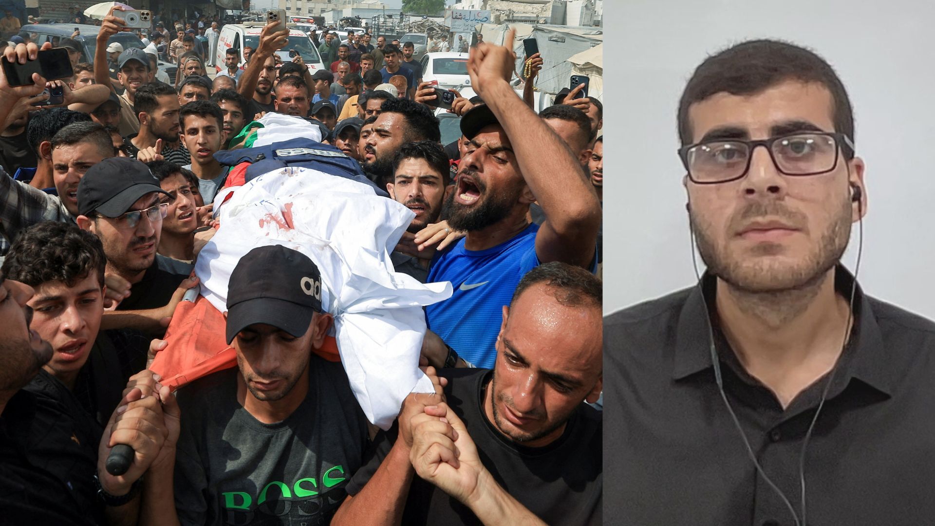 'Video thumbnail for Gaza journalist says murder of Al Jazeera crew ‘most shocking’ loss in 22 months'