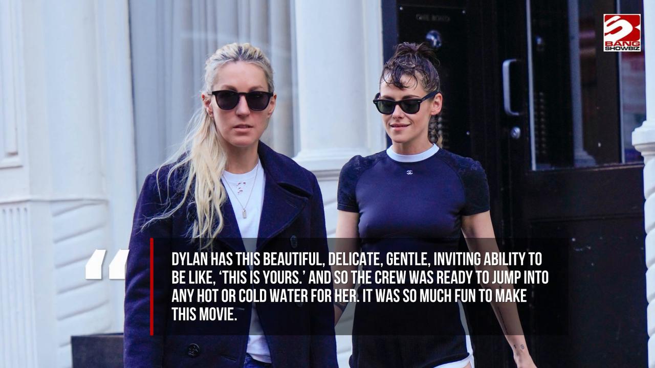 Video thumbnail for Kristen Stewart makes rare comments about 'gentle' wife Dylan Meyer